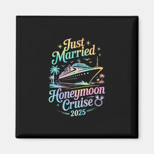 Imán Cute Crucero de Luna de Miel Recién Casados 2025