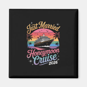 Imán Cute Crucero de Luna de Miel Recién Casados 2026