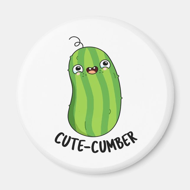 Imán Cute cumber Funny Cucumber Veggie Pun (Frente)