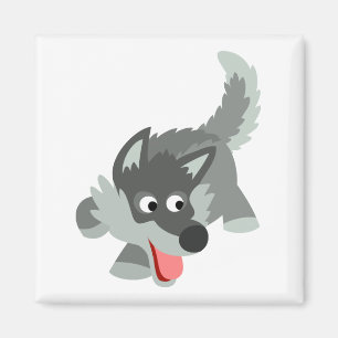 Imán Cute curioso Personalizado Wolf Magnet
