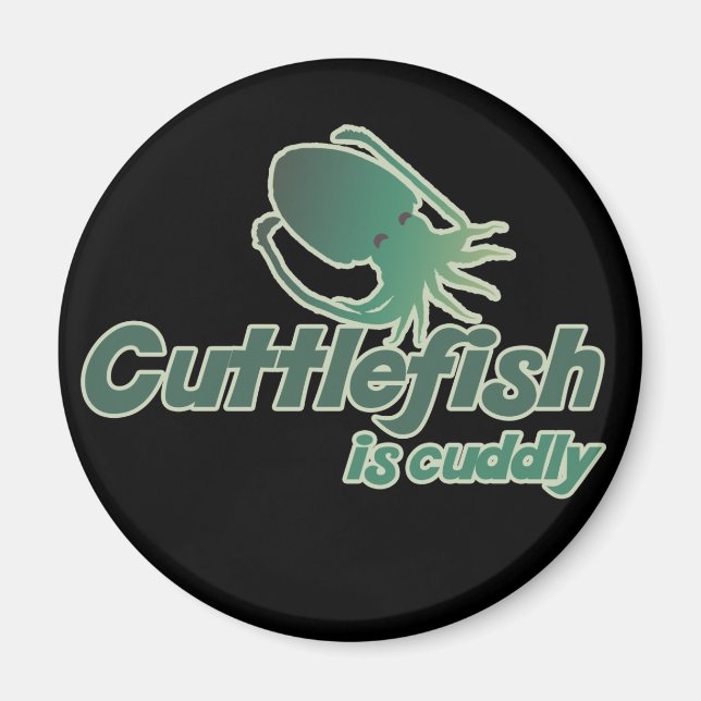 Imán Cute Cuttlefish quiere acurrucarse (Frente)