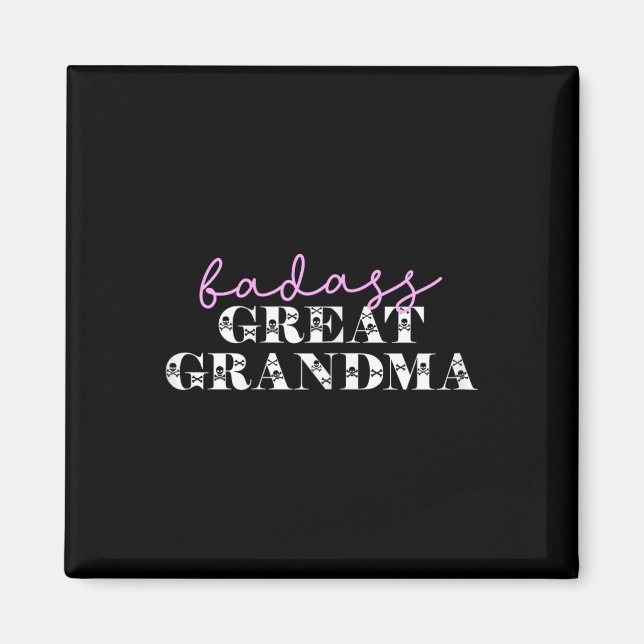 Imán Cute D Great Grandma Funny Skulls (Frente)