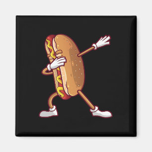Imán Cute Dabbing Hot Dog Diseño Para Niños Hombres Muj