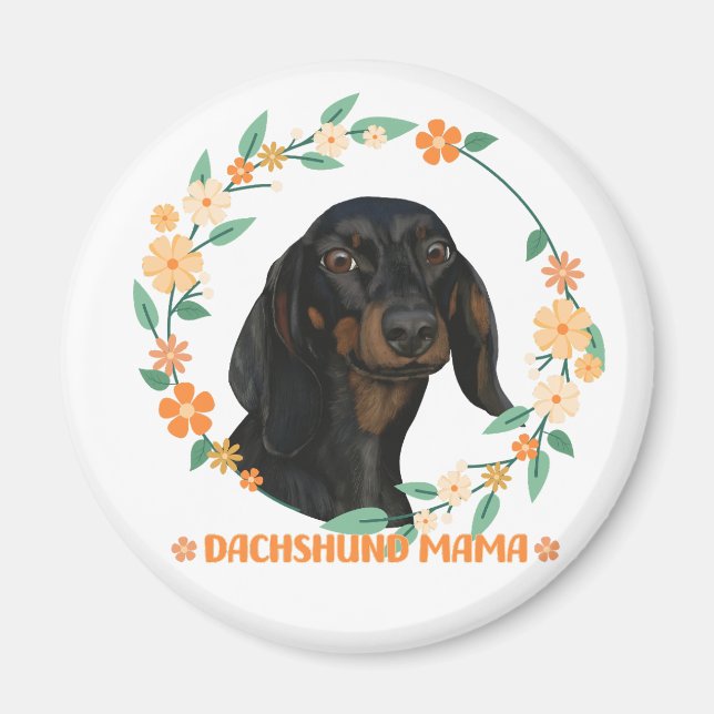 Imán Cute Dachshund - Dachshund Mama (Frente)