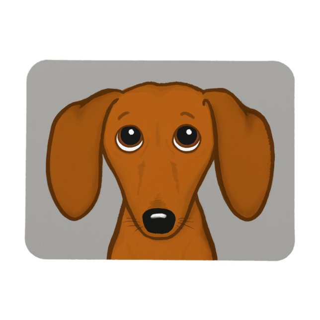 Imán Cute Dachshund | Perro Personalizado Wiener (Horizontal)