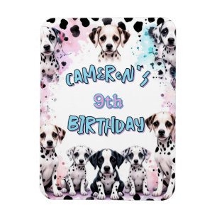 Imán Cute dalmatia cachorro cumpleaños acuático
