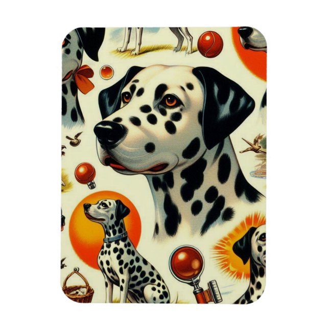 Imán Cute Dalmatian Seamless (Vertical)