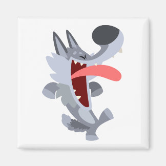 Imán Cute Dancing Personalizado Wolf Magnet