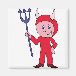 Imán Cute Devil Halloween Costume