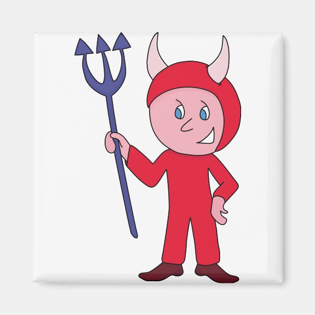 Imán Cute Devil Halloween Costume (Frente)