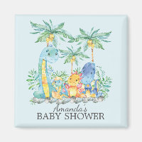 Cute dinosaurios Baby Shower Favor Magnet