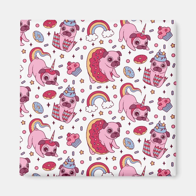 Imán Cute dog pattern for dog lovers (Frente)