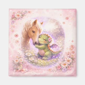 Imán Cute Dragon & Horse Friendship Magnet
