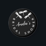 Imán Cute Dragonflies Black Bridal Shower<br><div class="desc">El imán de la ducha de novia favorece a las libélulas</div>