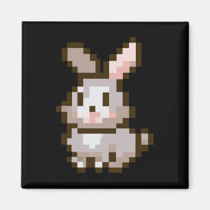 Imán Cute Easter Bunny Gami de videojuego de Pascua pix