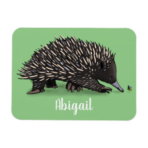 Imán Cute echidna con ilustracion de personalizado de a