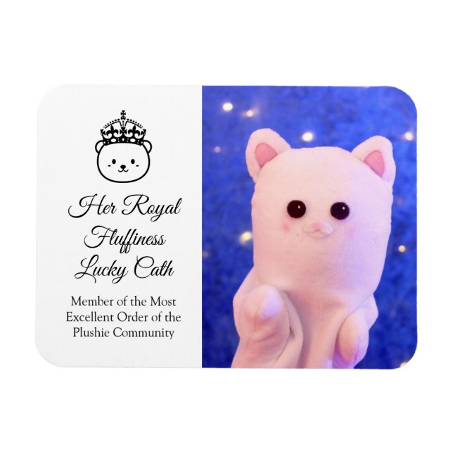 Imán Cute elegante guión profesional Royal Plushie (Horizontal)