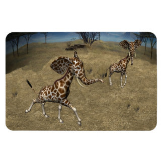 Imán Cute Elephant Giraffes