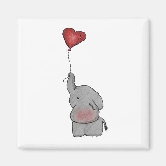 Imán Cute Elephant Magnet (Frente)