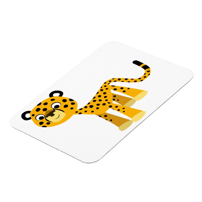 Imán Cute Feliz Personalizado Cheetah Flexible Magnet (Lado Izquierdo)