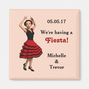 Imán Cute Flamenco Dancer (Personalizado)