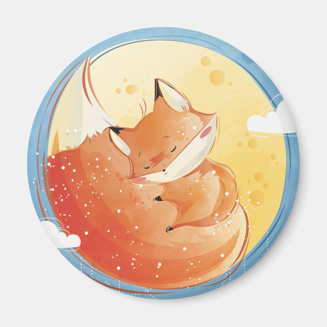 Imán Cute Fox Magnet (Frente)