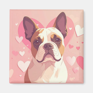 Imán Cute French Bulldog Love Magnet
