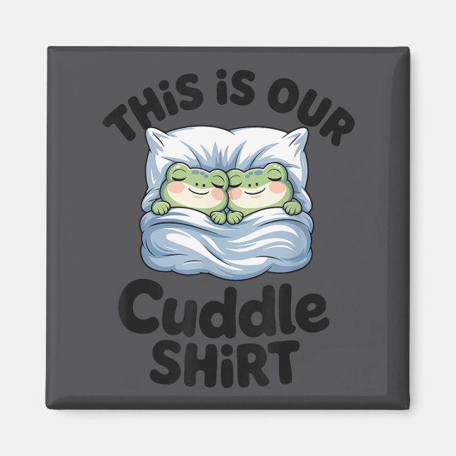 Imán Cute Frog Couple This Is Our Cuddle  (Frente)