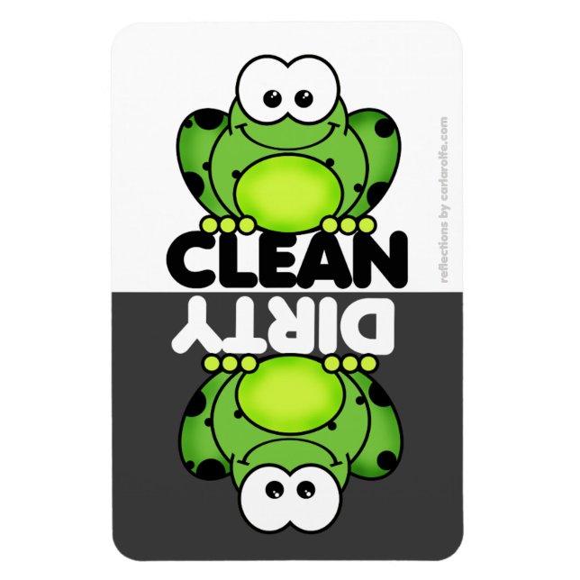 Imán Cute Frog Dishwasher Magnet (Vertical)