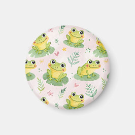 Imán Cute frogs Pattern