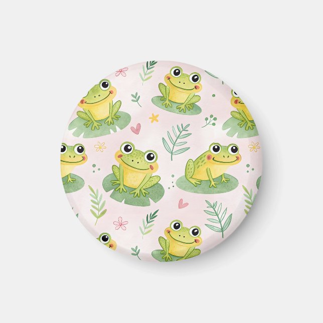 Imán Cute frogs Pattern (Frente)