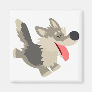 Imán Cute Frolicsome Personalizado Wolf Magnet