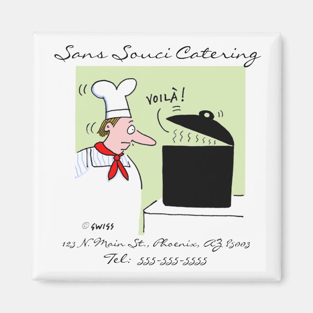 Imán Cute Funny Catering Business Card Magnet (Frente)