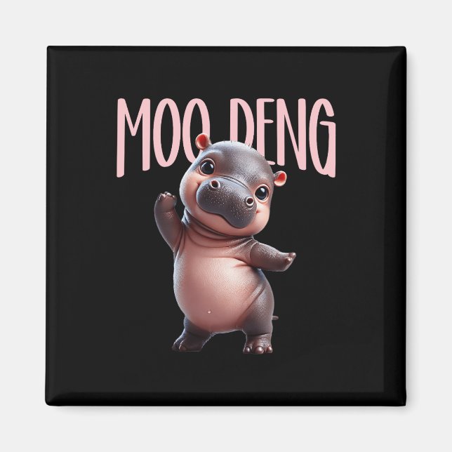 Imán Cute Funny Moo-deng Ba (Frente)