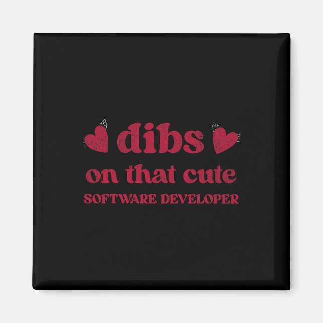 Imán Cute Funny Valentine's Day Software Developer Wome (Frente)