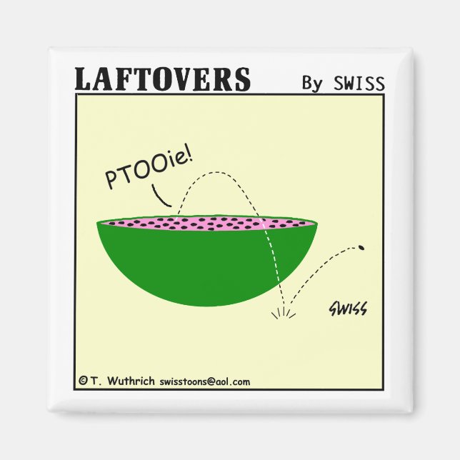 Imán Cute Funny Watermelon Personalizado Laftovers (Frente)