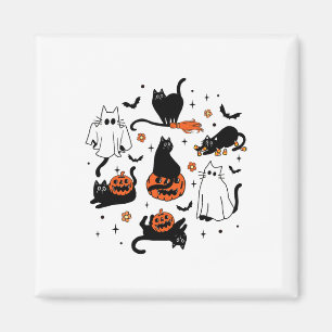 Imán Cute Gato Fantasma Divertido vestido Halloween Rop