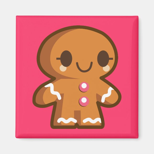 Imán Cute Gingberbread Man (Frente)