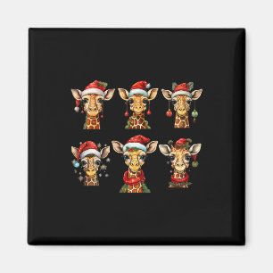 Imán Cute Giraffe Árbol de Navidad Giraffe Amantes de N