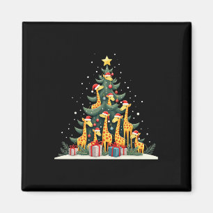 Imán Cute Giraffe Árbol de Navidad Giraffe Amantes de N
