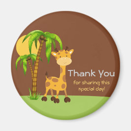 Imán Cute Giraffe Gracias Magnet