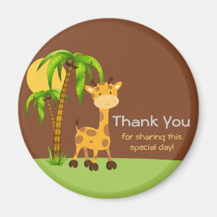 Imán Cute Giraffe Gracias Magnet