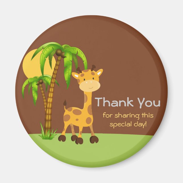 Imán Cute Giraffe Gracias Magnet (Frente)