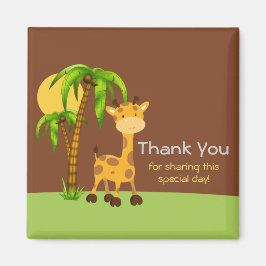Imán Cute Giraffe Gracias Magnet