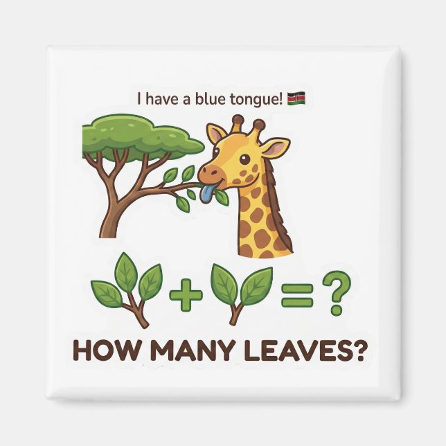 Imán Cute Giraffe Math Magnet for Kids (Frente)