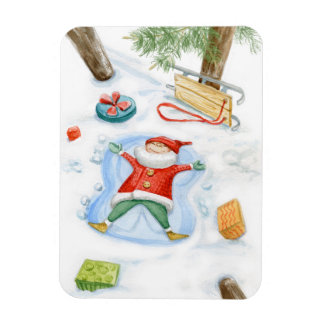 Imán Cute Gnome colorido acuarela