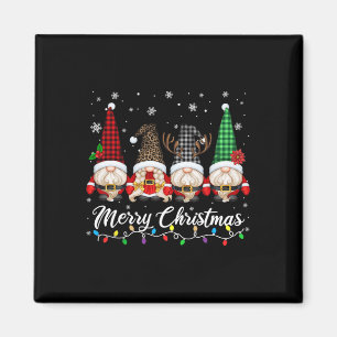 Imán Cute Gnomes Feliz Navidad Gnome Family Mat