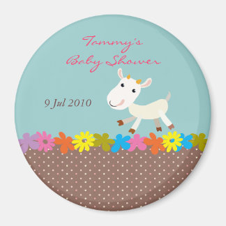 Imán Cute Goat Baby Shower Magnet - Personalizable