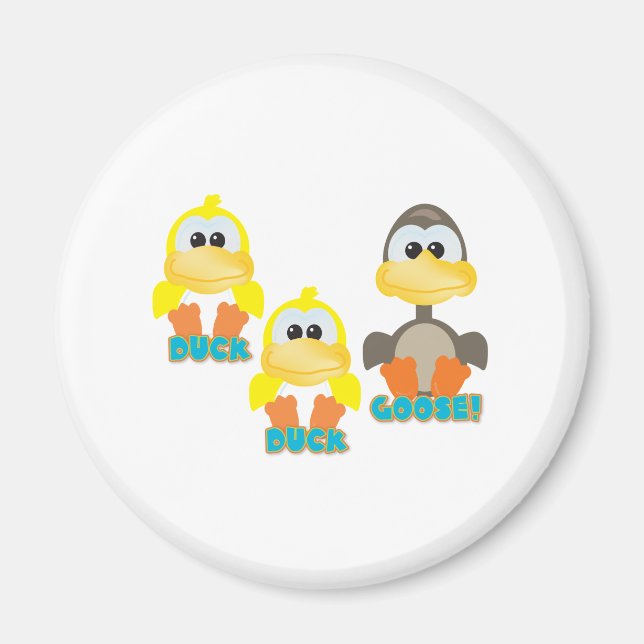 Imán Cute Goofkins pato pato ganso (Frente)