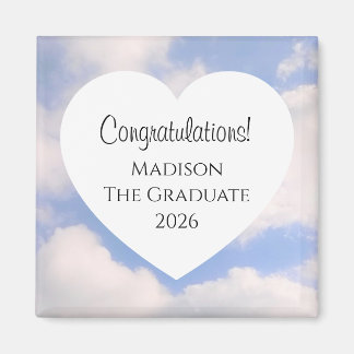 Imán Cute Graduation 2026 Congratulations Message Heart